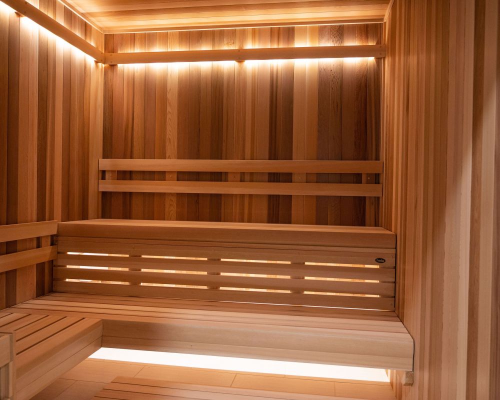 sauna inside Preserve apartments