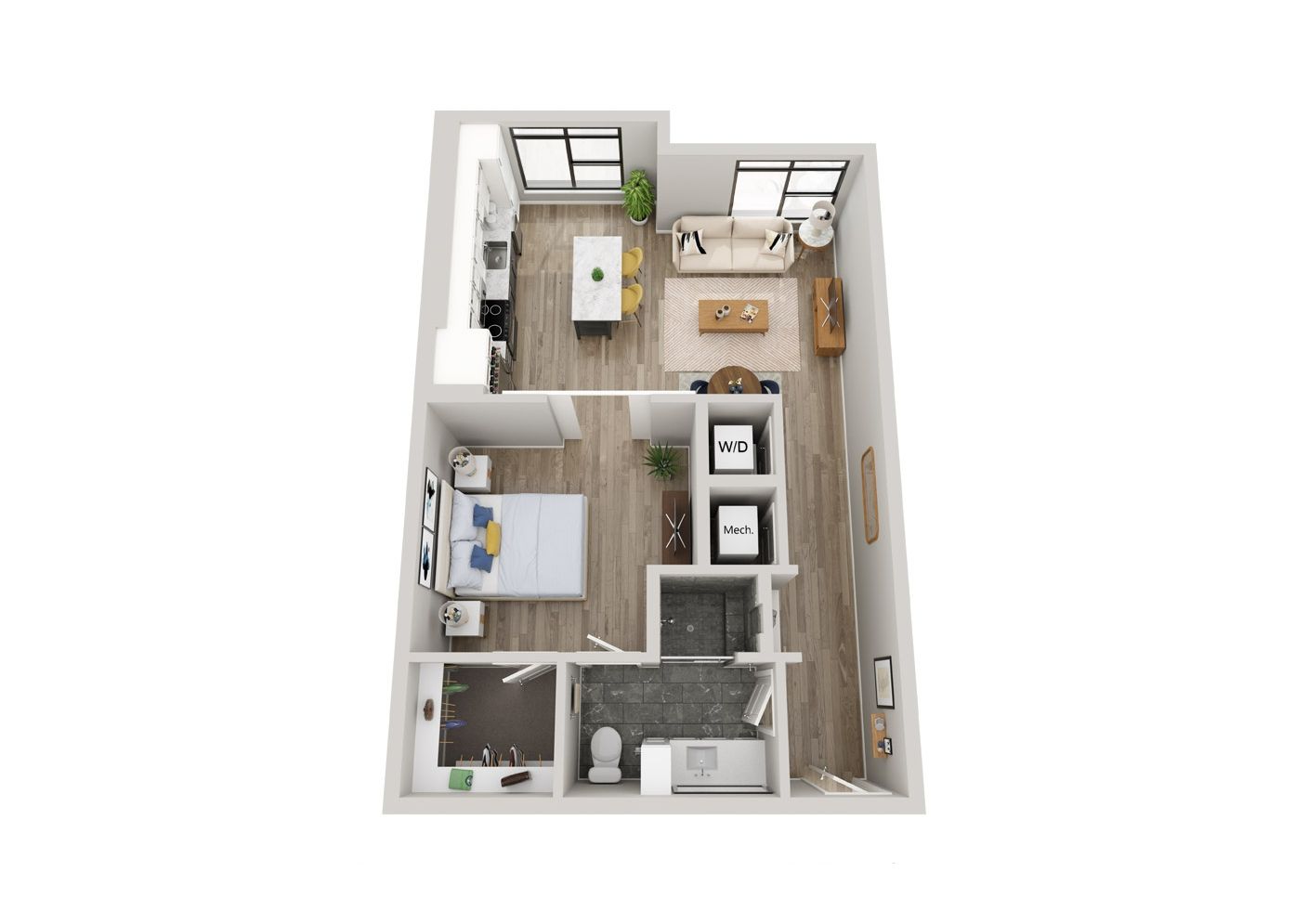 floorplan layout of Chantilly apartment